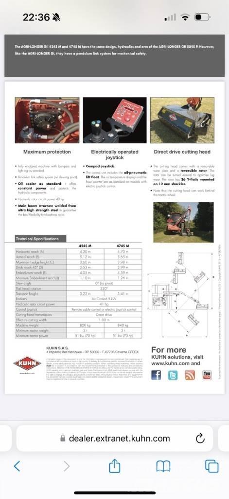Kuhn E4745 M Други пътни машини и машини за сняг