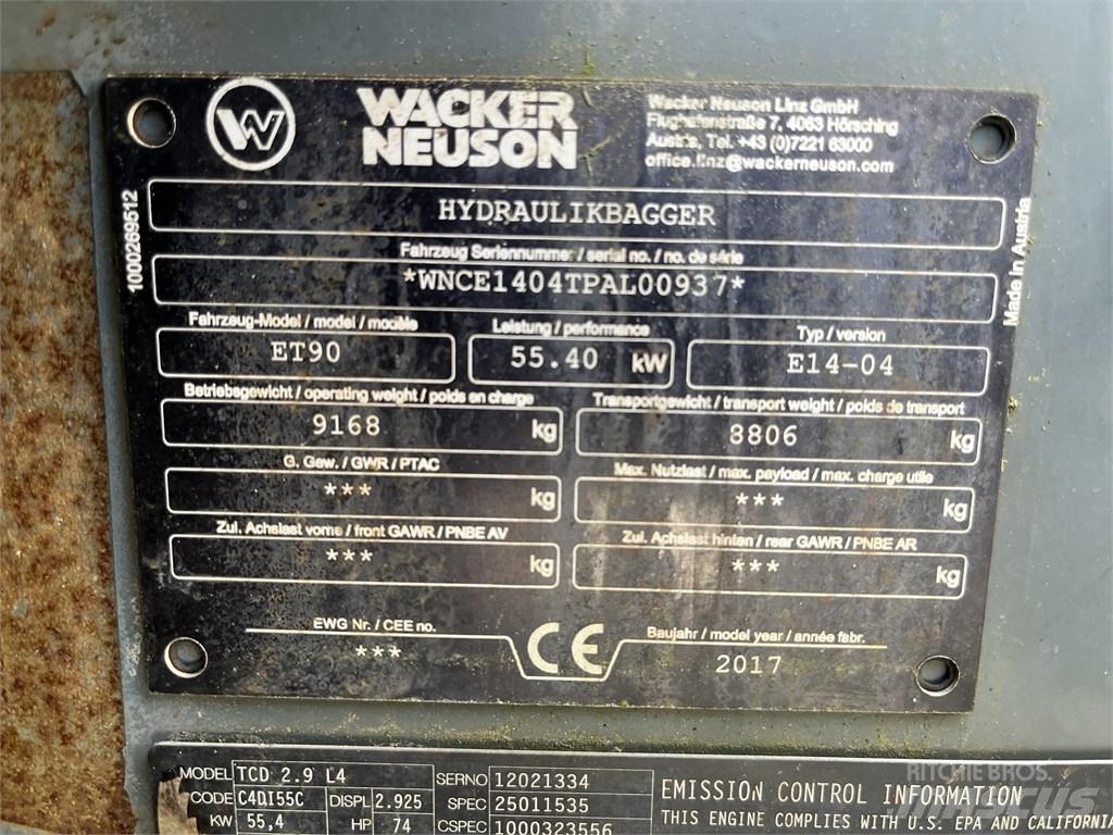 Wacker Neuson ET 90 Средни екскаватори 7т - 12т