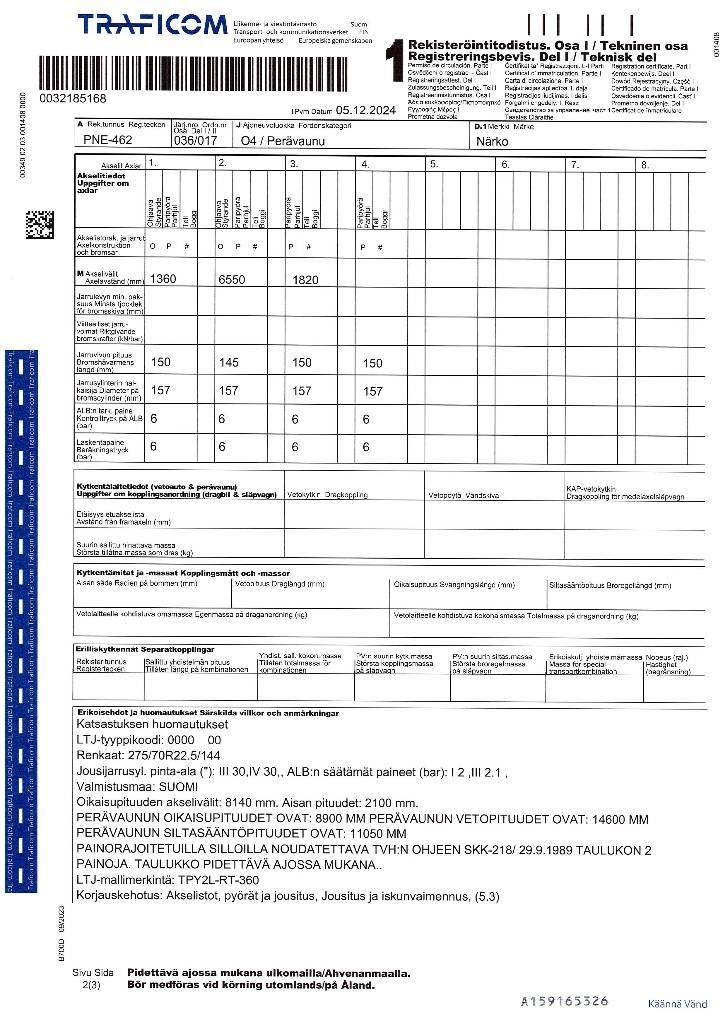 Närko TPY2L-RT-360 Разглобяеми надстойки