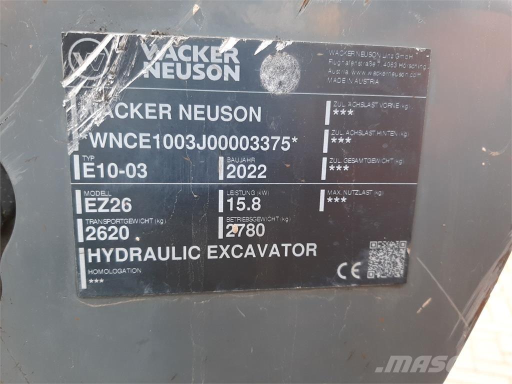 Wacker Neuson EZ26 Верижен екскаватор