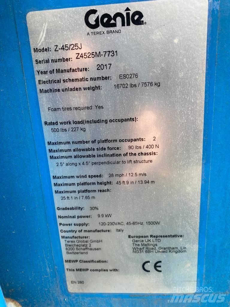 Genie Z 45/25 J BI Съчленени стрелови подемници