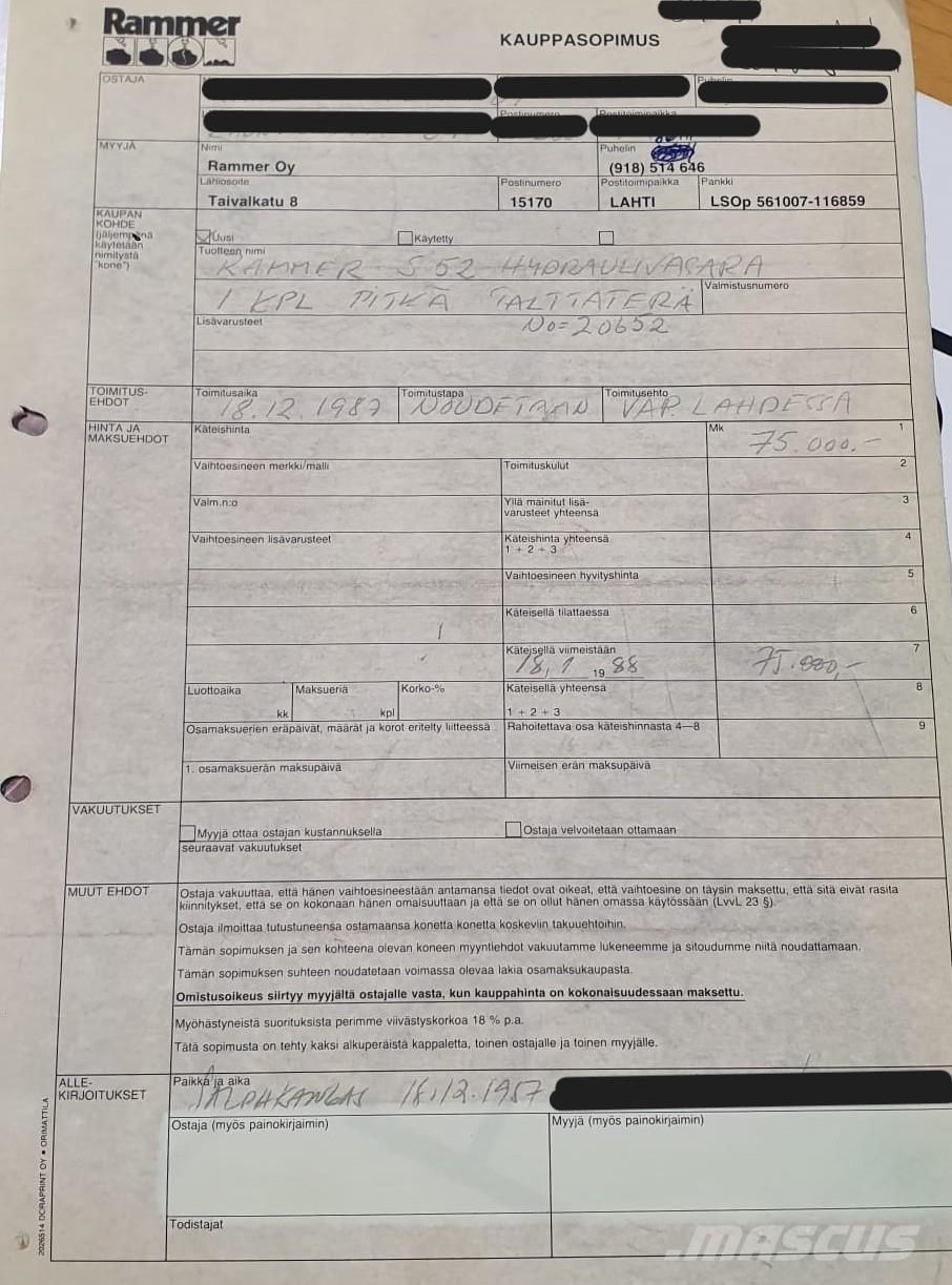 Rammer S52 Чукове/Раздробители
