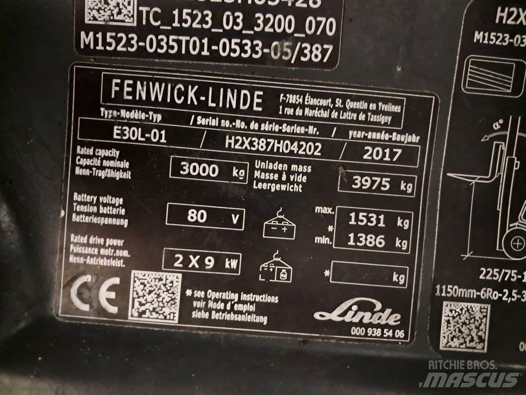 Linde E30L-01 Електрически вилични кари-повдигачи
