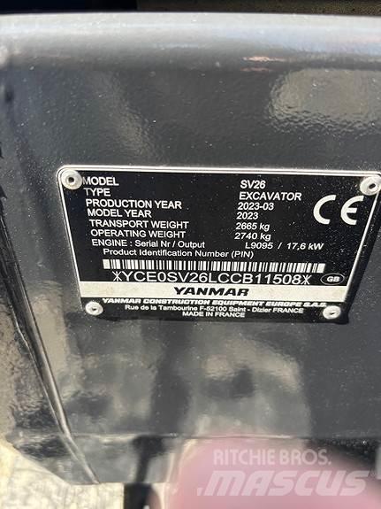 Yanmar SV26 Мини екскаватори < 7 т
