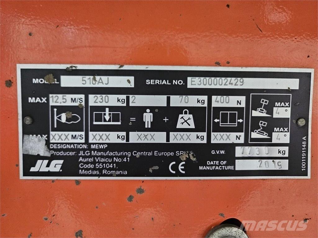 JLG 510AJ Съчленени стрелови подемници