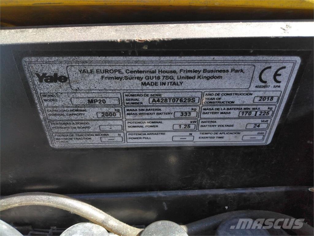 Yale MP20 Нископовдигач