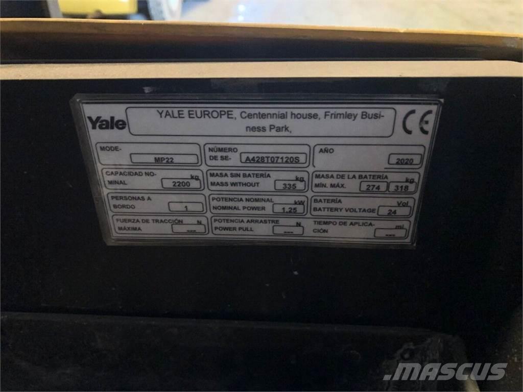 Yale MP22 Ръчни палетни товарачи