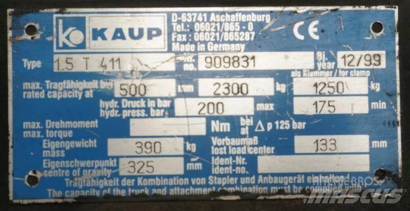 Kaup 1,5T411 Друг прикачен инвентар и компоненти