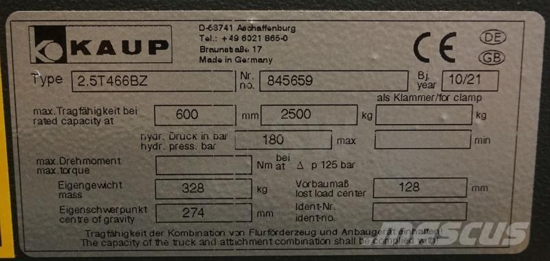 Kaup 2,5T466BZ Друг прикачен инвентар и компоненти