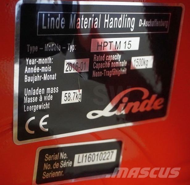 Linde HPT M 15 Ръчно водими