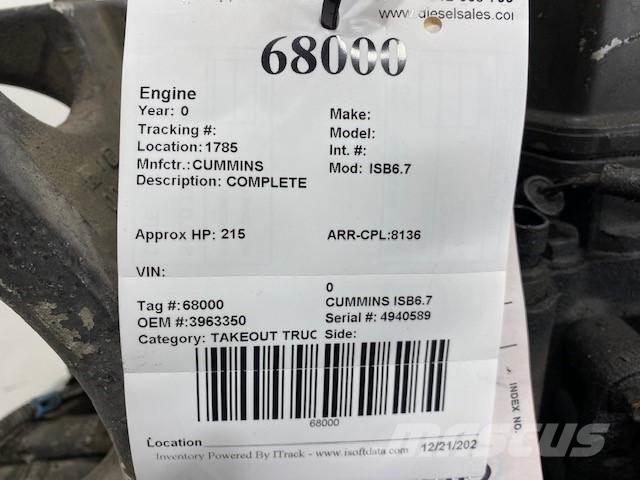 Cummins ISB6.7 Двигатели