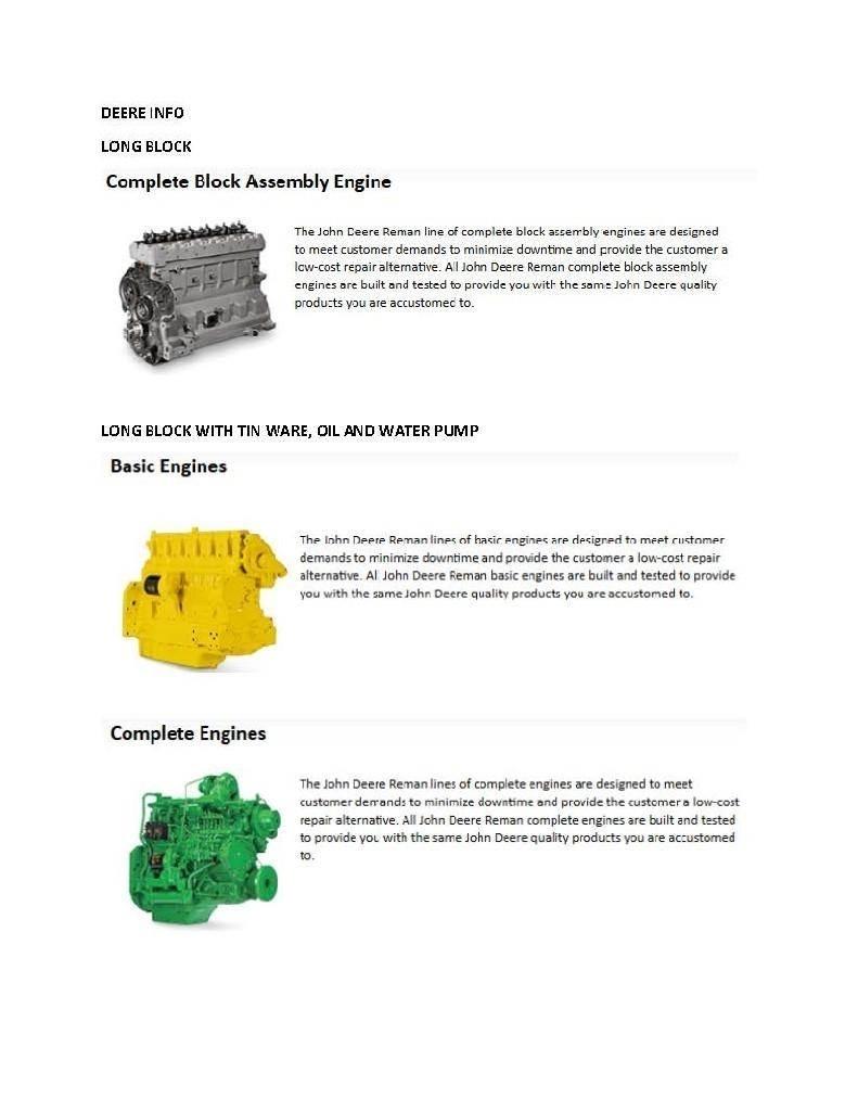 John Deere 4024T Двигатели