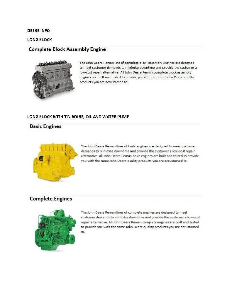 John Deere 4024T Двигатели