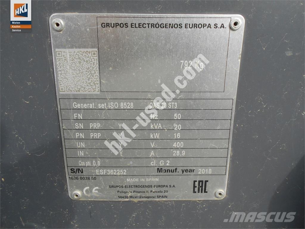 Atlas Copco QAS 20 Други генератори
