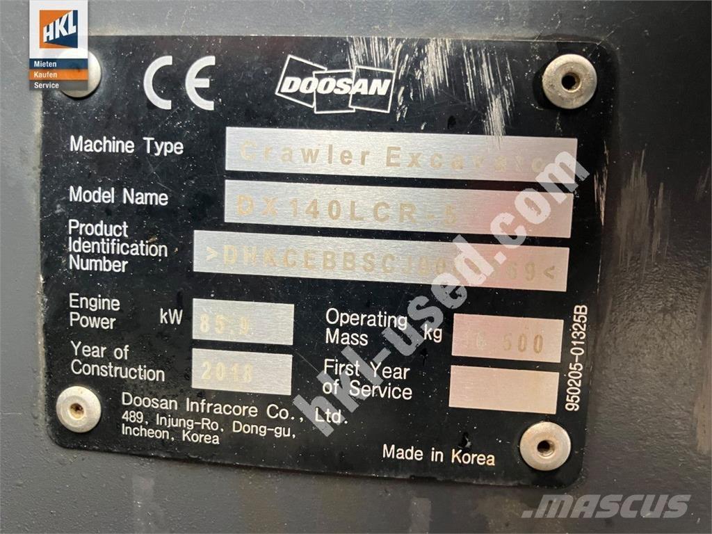 Doosan DX 140 LCR-5 Верижен екскаватор