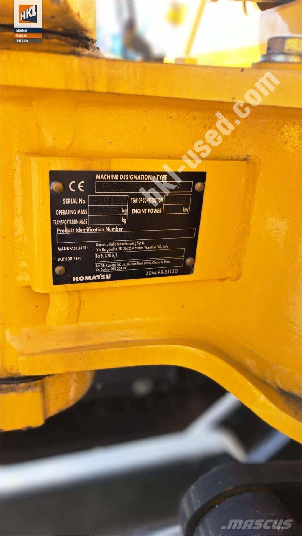 Komatsu PC 17 R-5 Мини екскаватори < 7 т