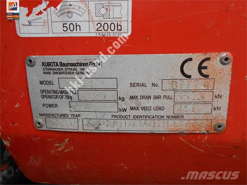 Kubota U 10-3 Мини екскаватори < 7 т