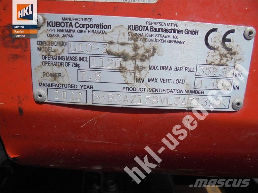 Kubota U 10-3 Мини екскаватори < 7 т