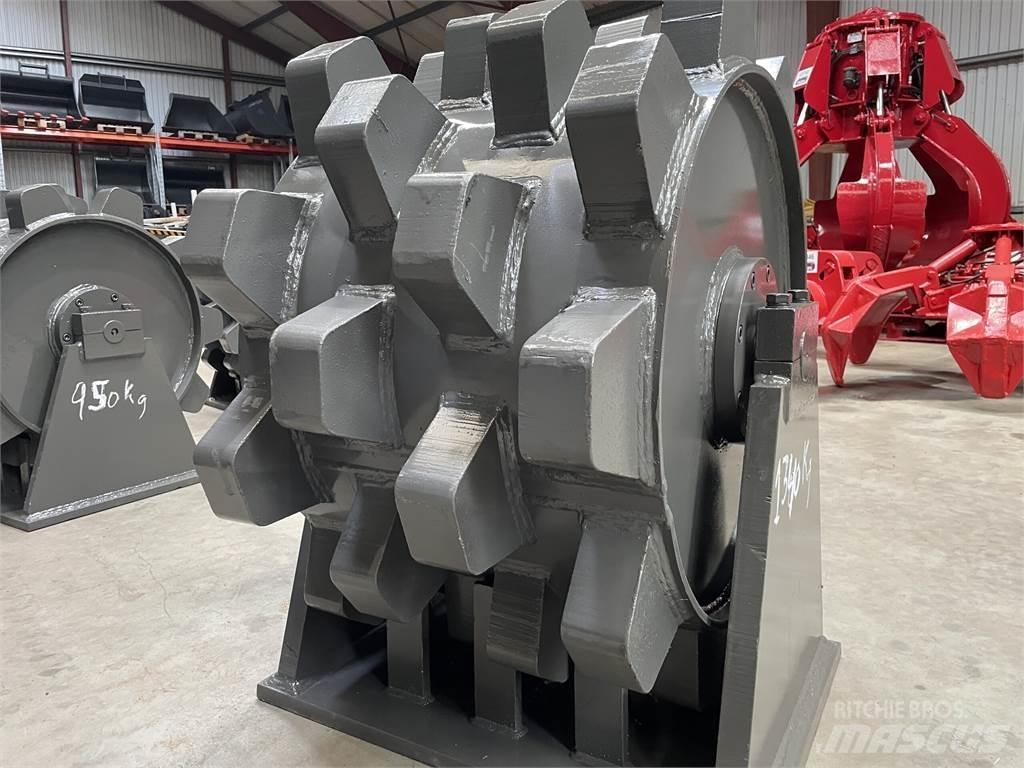  650 mm kompaktorhjul Пневматични гумени  ролки
