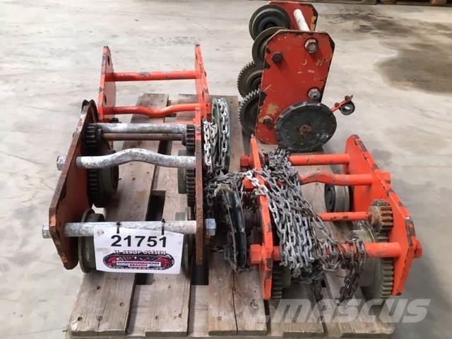  Kran løbekatte - 3 stk. Части и оборудване за кранове
