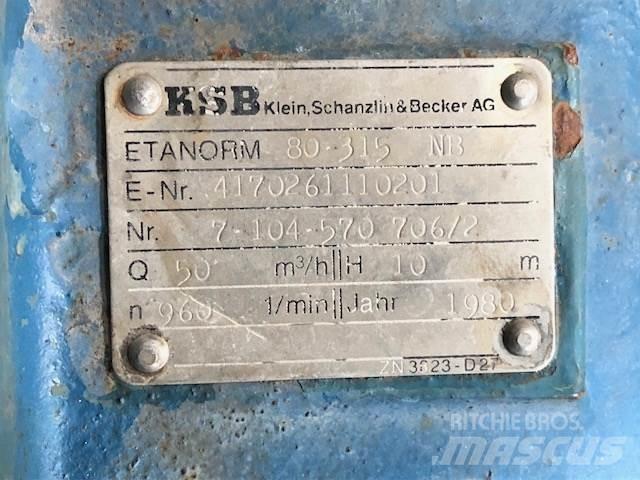 KSB 80 315 NB Pumper - 2 stk. Водни помпи
