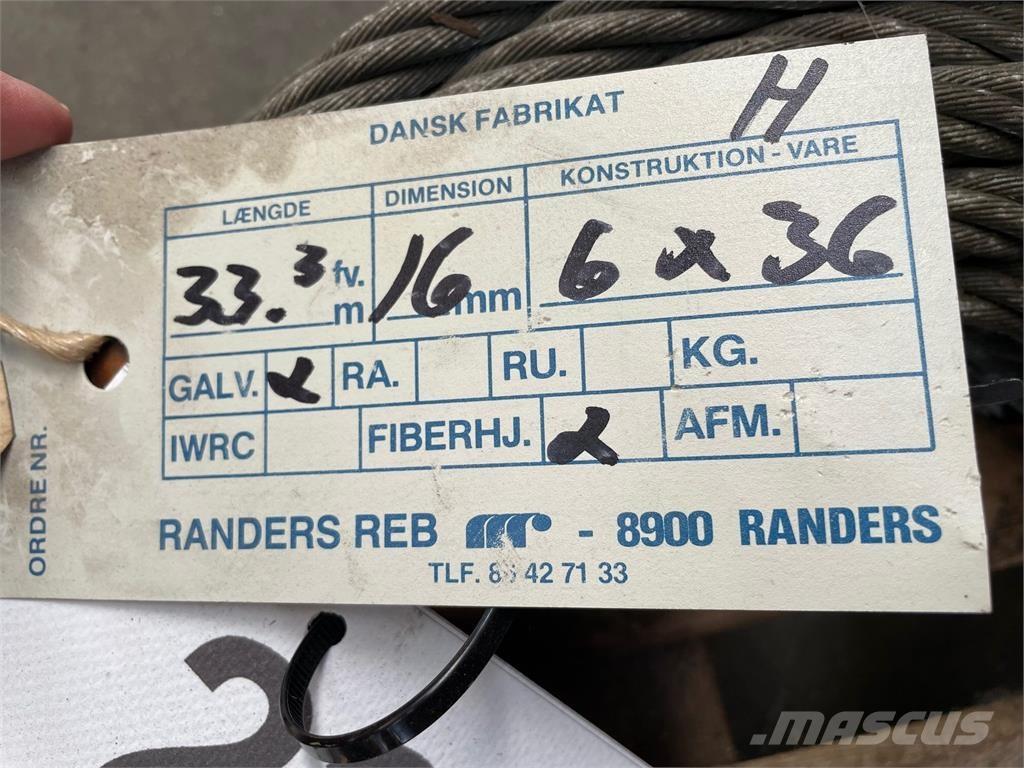  Stålwire Ø16 mm Части и оборудване за кранове
