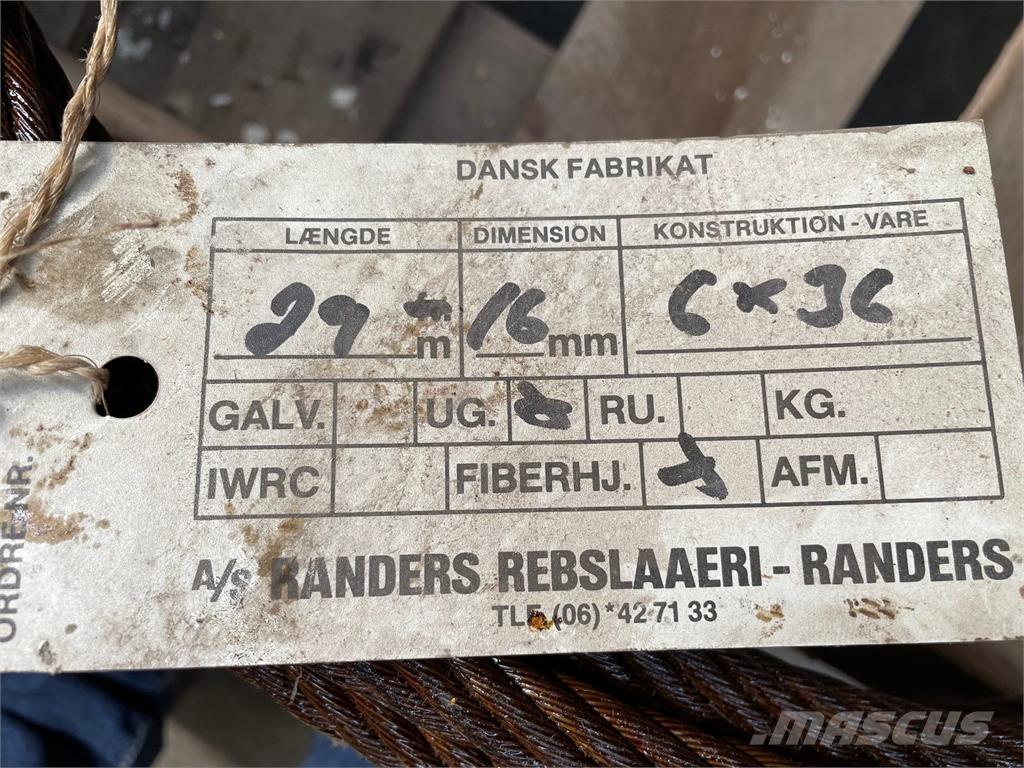  Stålwire Ø16 mm Части и оборудване за кранове
