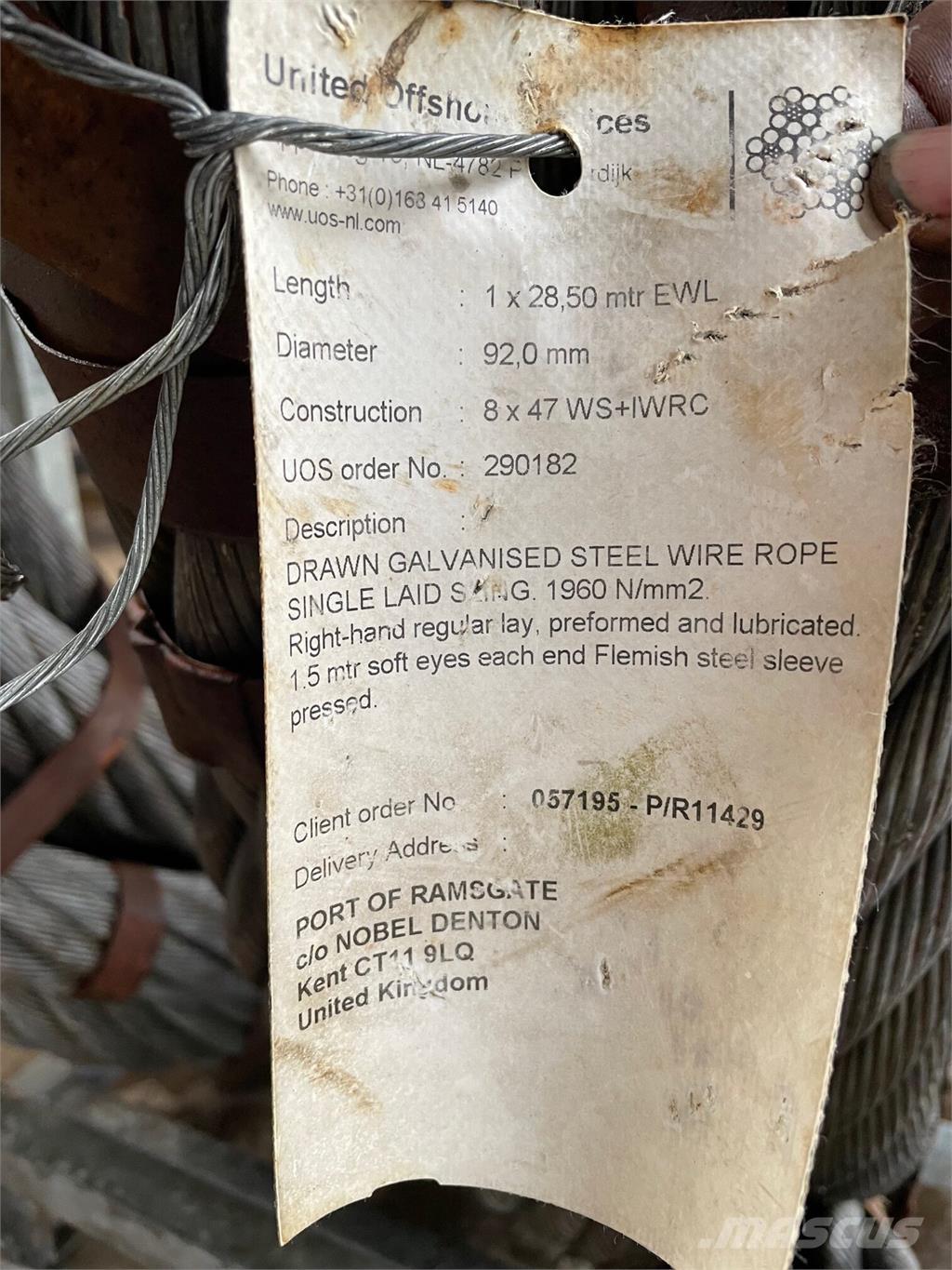  Wirestroppe - 2 stk. Части и оборудване за кранове
