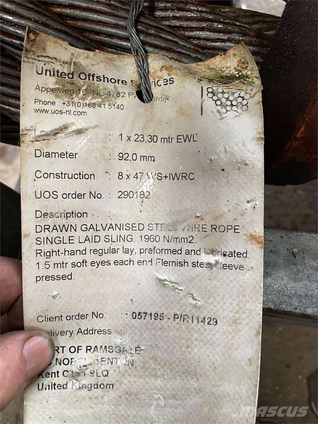  Wirestroppe - 2 stk. Части и оборудване за кранове
