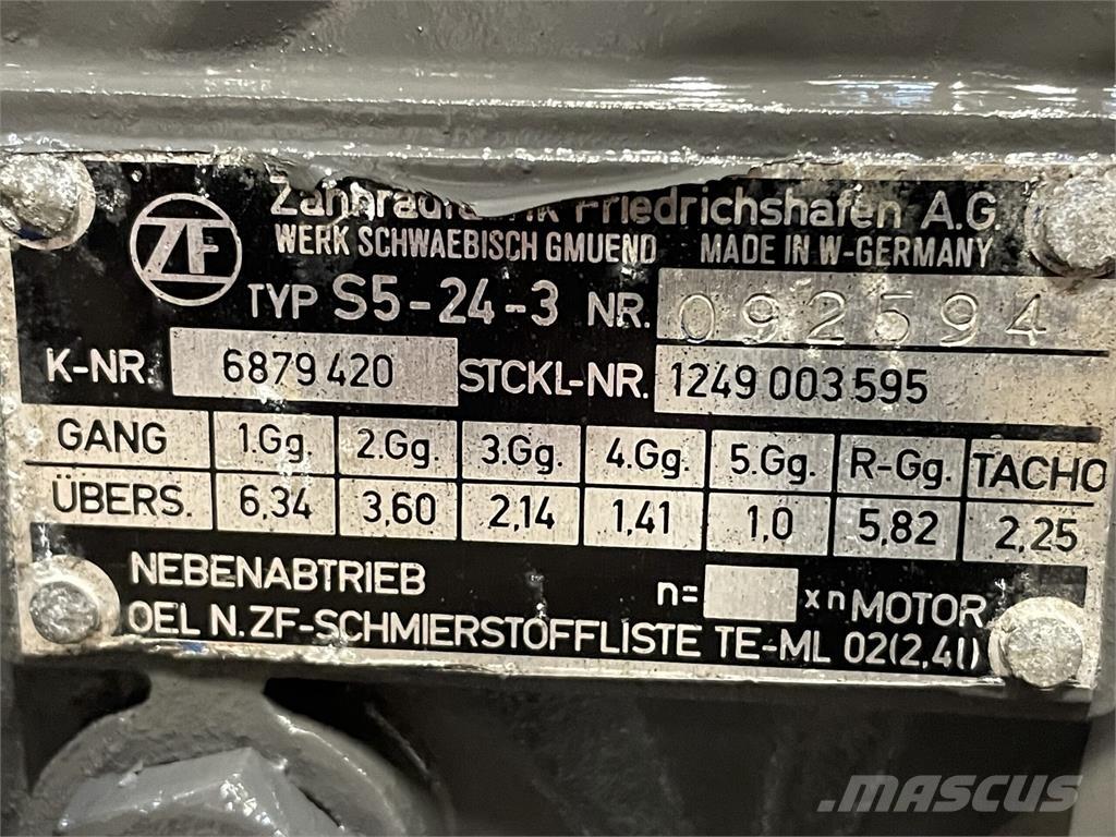 ZF gearkasse type S5-24-3 Предаване