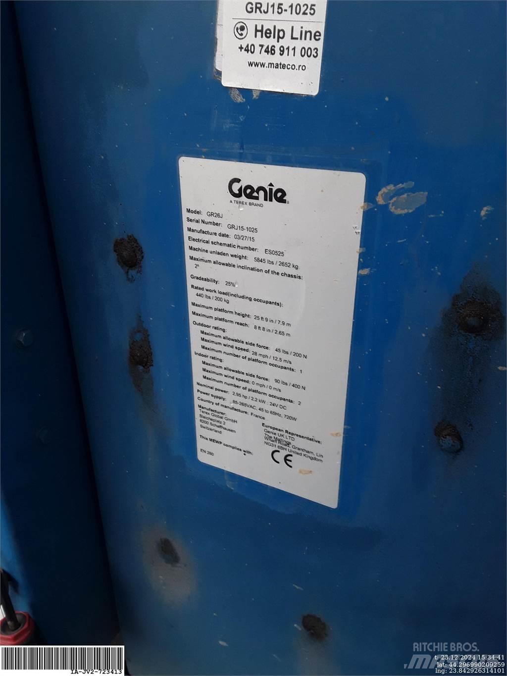 Genie GR26J Вертикални мачтови повдигачи
