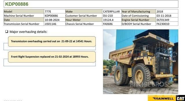 CAT 777E Дъмпери/моторни превозни средства