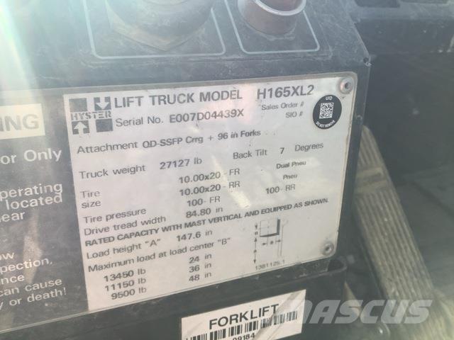 Hyster H165XL2 Вилични кари-повдигачи - други