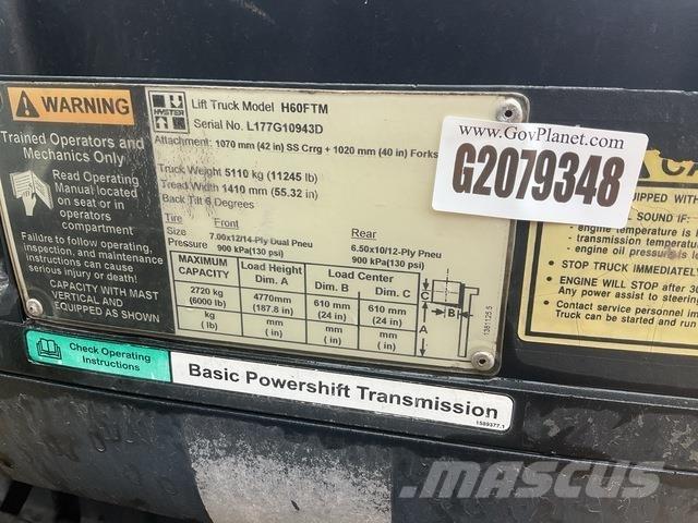 Hyster H60FTM Вилични кари-повдигачи - други