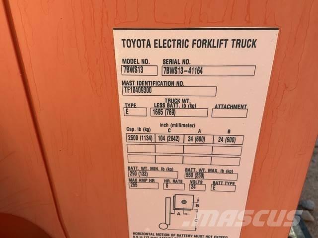 Toyota 7BWS13 Електрически вилични кари-повдигачи