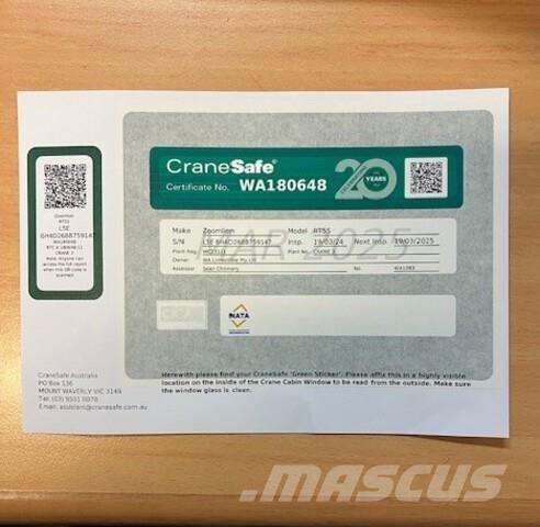 Zoomlion RT55 Кранове за тежък терен