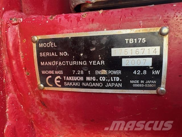 Takeuchi TB175 Средни екскаватори 7т - 12т