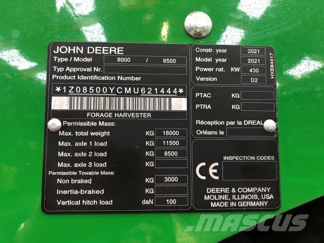 John Deere 8500 Фуражни комбайни