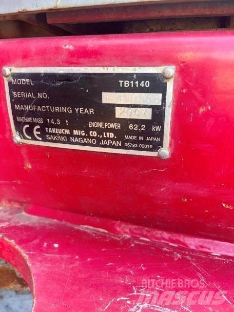 Takeuchi 1140 Мини екскаватори < 7 т