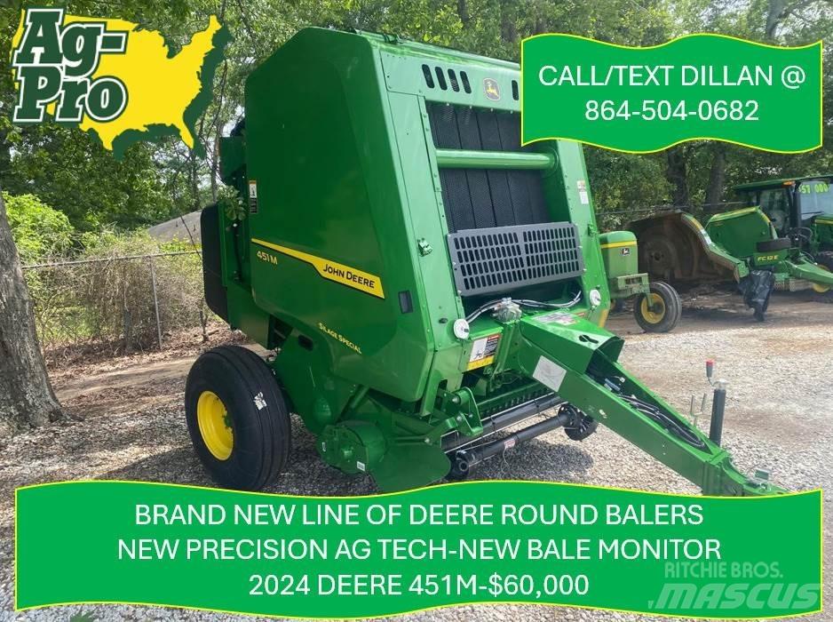 John Deere 451M Сламопреси за кръгли бали
