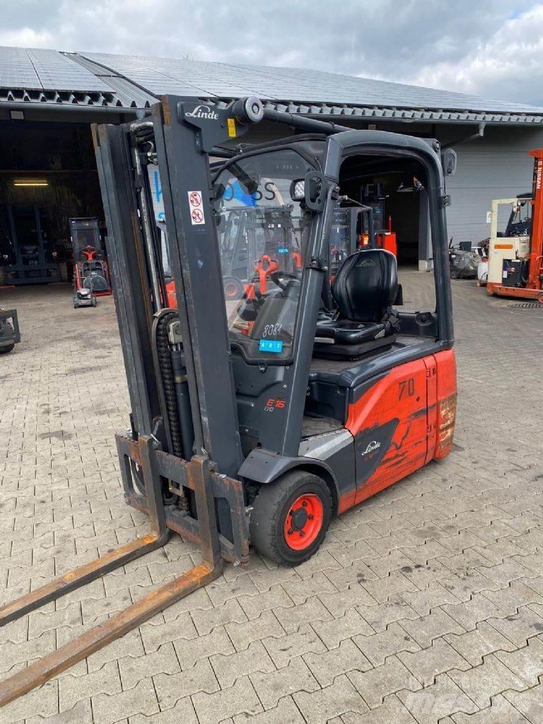 Linde E 16-02 Електрически вилични кари-повдигачи