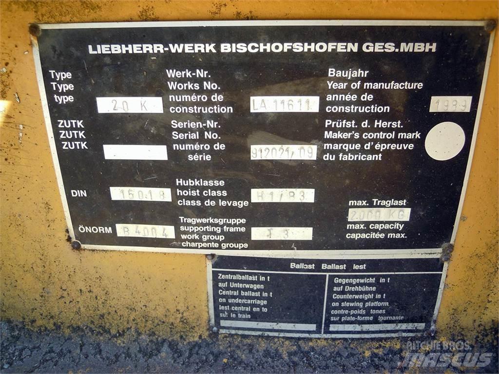 Liebherr 20K Мачтови кранове