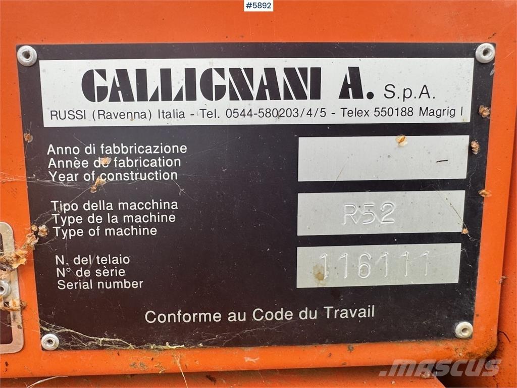 Gallignani R52 Друга техника за жънене