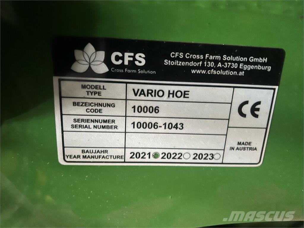  CFS Varihoe 620 Други машини за сеене и аксесоари