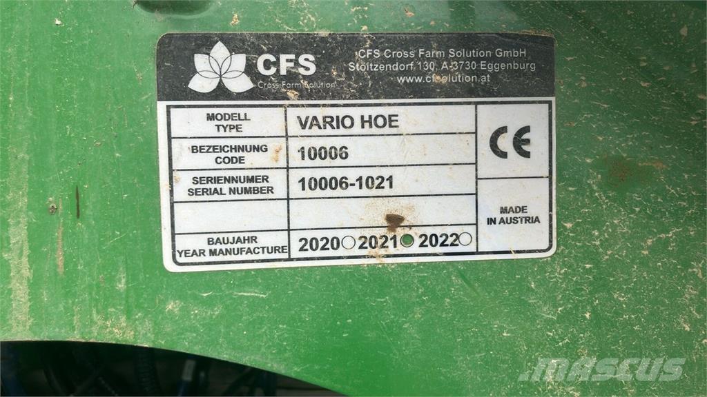  CFS Vario Hoe Други машини за сеене и аксесоари
