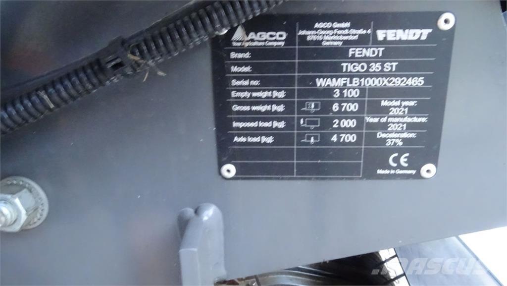 Fendt Tigo Самотаварещи ремаркета