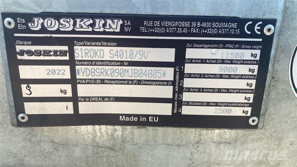Joskin S4010/9V Напоителни системи