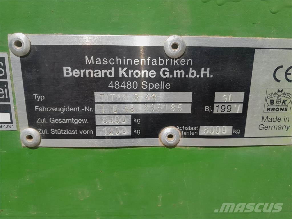 Krone Titan R48 Самотаварещи ремаркета