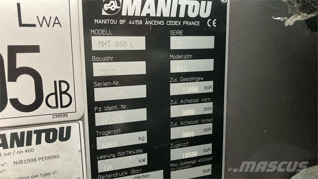 Manitou MHT860L Телескопични товарачи