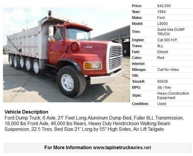 Ford L9000 Самосвал